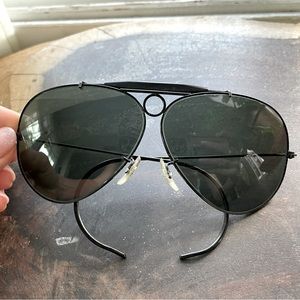 1970's VINTAGE BAUSCH & LOMB RAY BAN USA SHOOTING AVIATOR SUNGLASSES